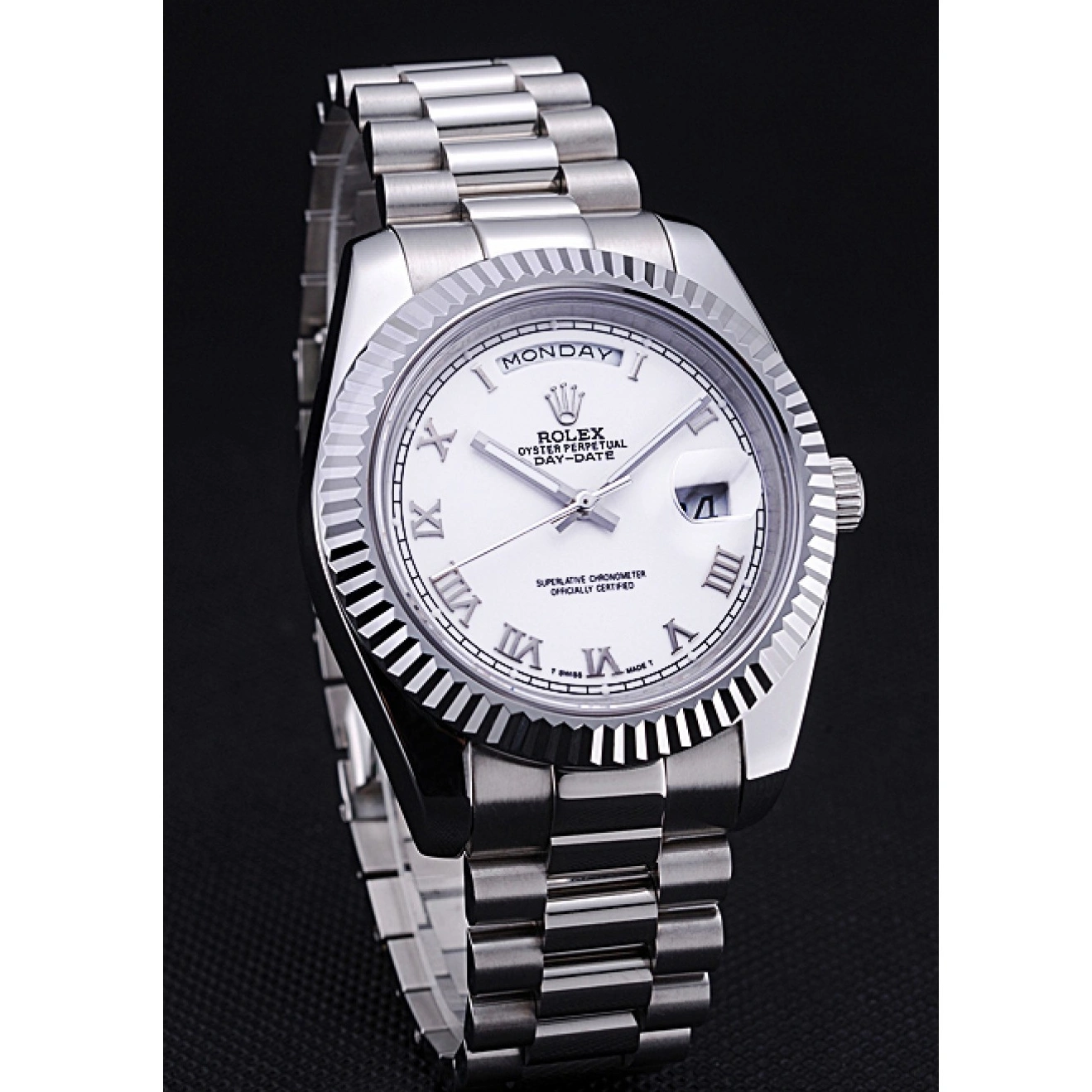 Aaa fake watches Bracelet White Stainless 622547 Dial Rolex Day-Date Steel 1026